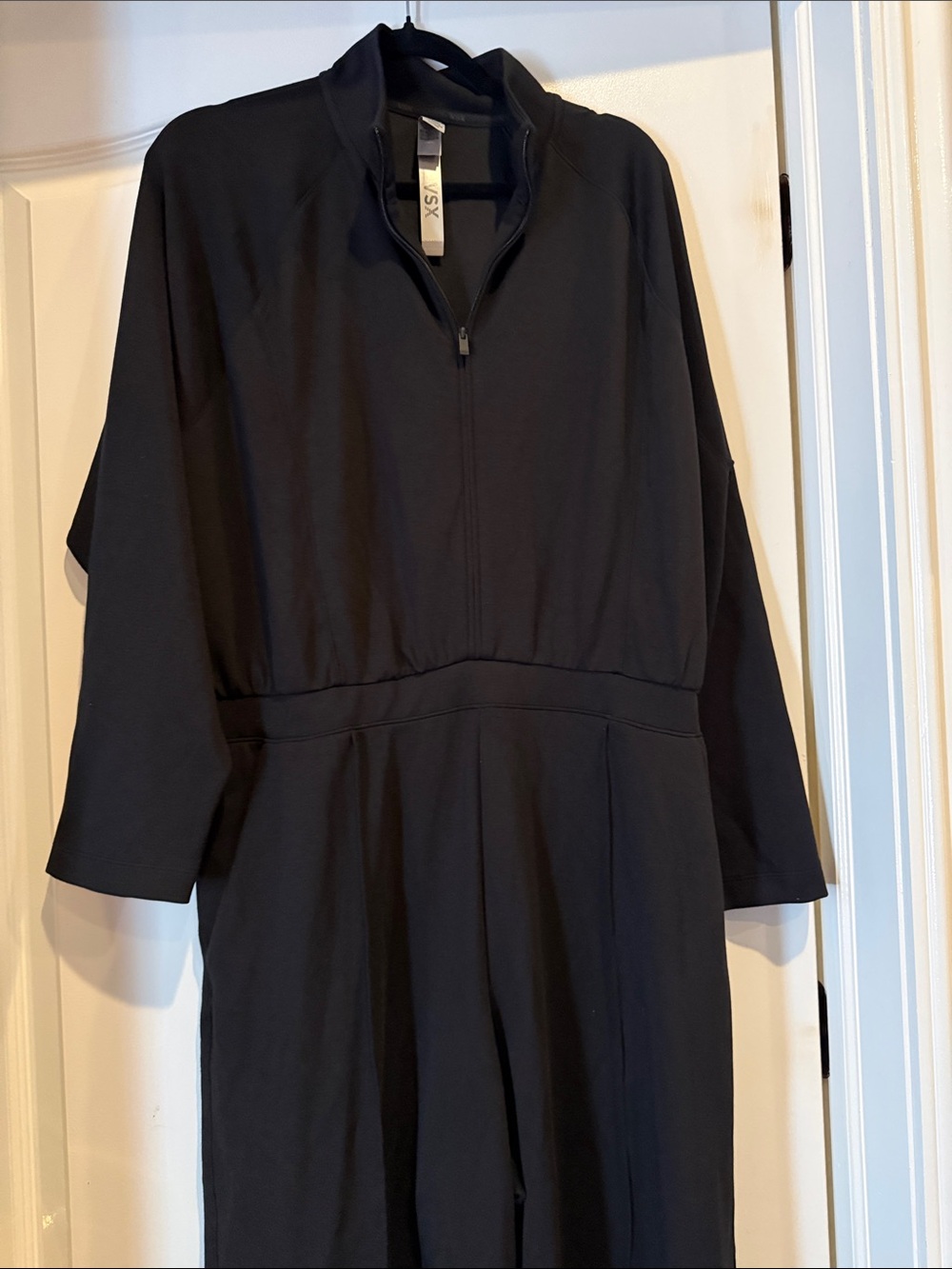 Victorias Secret VSK Long Sleeve Zip Jumpsuit Black NWT Size XL